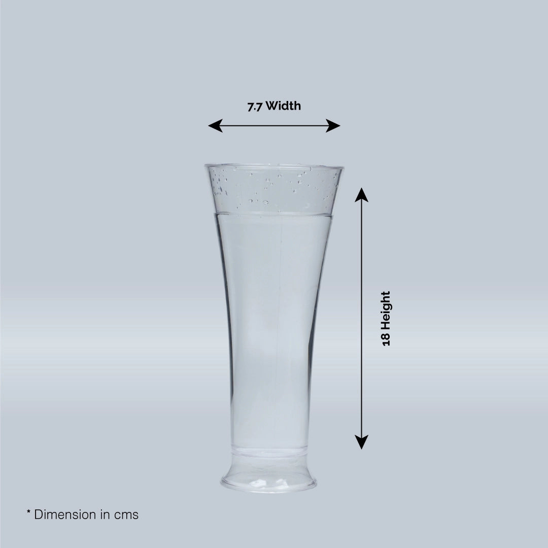 Unbreakable Transparent Juice Glass |Acrylic Glassware and  100 % Food Grade | 6 pcs Set - 