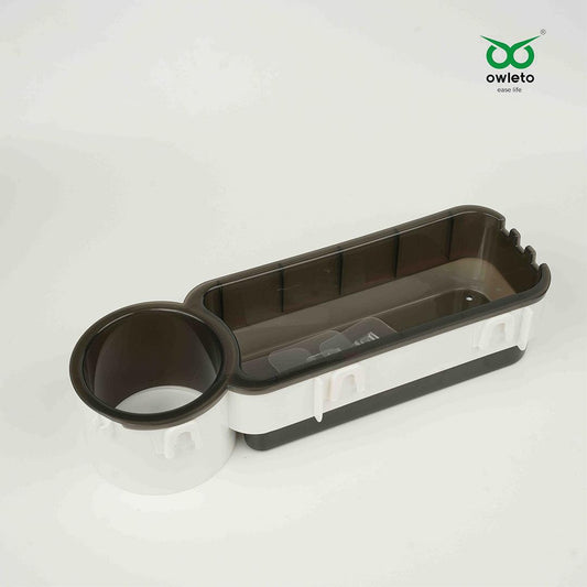 Wall-Mounted Bathroom Storage Organizer -Space-Saving - Wall-Mounted Bathroom Storage Organizer -Space-Saving - owleto